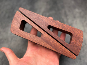Wooden Stand for MacBook & iPad - Mahogany - with Leather Carry Sleeve