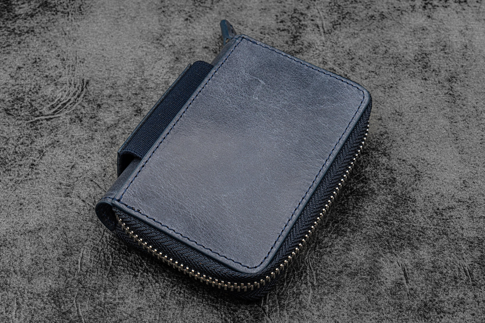 EDC Wallet - Crazy Horse Navy Blue
