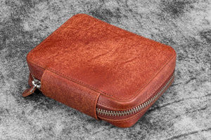 Expansi-Pouch Leather Wide 10 Slots Pen Case - Aged Copper