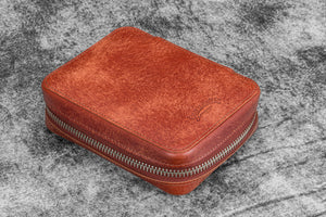 Expansi-Pouch Leather Wide 10 Slots Pen Case - Aged Copper