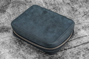 Expansi-Pouch Leather Wide 10 Slots Pen Case - Crazy Horse Graphite