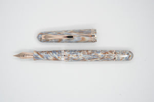 Gioia Metis Capuccino Fountain Pen - Rose Gold Trim