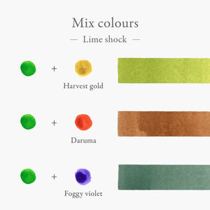 Kakimori Blendable Fountain Pen Ink -Lime shock