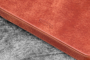 Leather Magnum Opus 12 Slots Hard Pen Case with Removable Pen Tray - Aged Copper