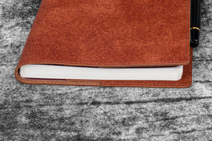 Leather Slim A5 Notebook / Planner Cover - Aged Copper