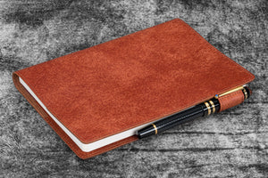 Leather Slim A5 Notebook / Planner Cover - Aged Copper
