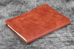 Leather Slim A5 Notebook / Planner Cover - Aged Copper
