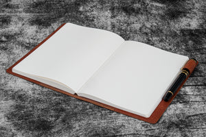 Leather Slim A5 Notebook / Planner Cover - Aged Copper