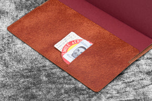 Leather Slim A5 Notebook / Planner Cover - Aged Copper