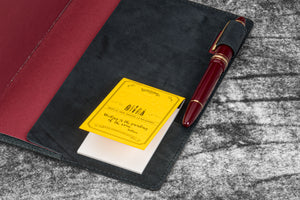 Leather Slim A5 Notebook / Planner Cover - Crazy Horse Graphite
