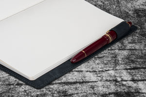 Leather Slim A5 Notebook / Planner Cover - Crazy Horse Graphite
