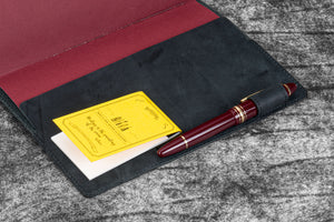 Leather Slim A5 Notebook / Planner Cover - Crazy Horse Graphite
