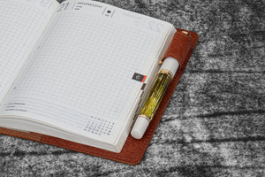 Leather Slim A6 Notebook / Planner Cover - Aged Copper