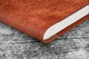 Leather Slim A6 Notebook / Planner Cover - Aged Copper
