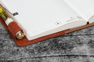 Leather Slim A6 Notebook / Planner Cover - Aged Copper