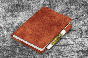 Leather Slim A6 Notebook / Planner Cover - Aged Copper