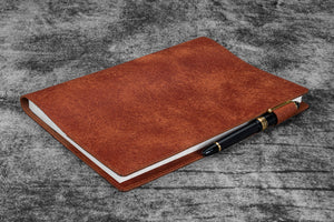 Leather Slim B5 Notebook / Planner Cover - Aged Copper