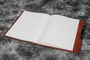 Leather Slim B5 Notebook / Planner Cover - Aged Copper