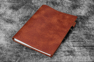 Leather Slim B5 Notebook / Planner Cover - Aged Copper