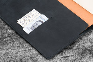 Leather Slim B6 Notebook / Planner Cover - Crazy Horse Graphite