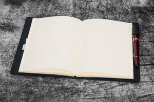 Leather Slim B6 Notebook / Planner Cover - Crazy Horse Graphite
