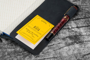 Leather Slim Hobonichi Weeks Planner Cover - Crazy Horse Graphite