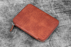 Leather Zippered B6 / B6 Slim Planner Folio - Aged Copper
