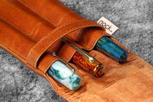 Legacy Collection Galen X Nock Co Leather Lookout Pen Case - Deep Cognac