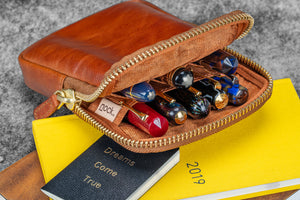 Legacy Collection Galen X Nock Co Leather Sinclair Pen Case - Deep Cognac