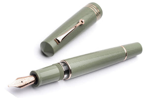Leonardo - MZG 2.0 Fountain Pen - The Art of Guilloché VERDIGRIS – Rose Gold Trim