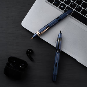 Nahvalur Eclipse Cobalt Rose Gold Fountain Pen