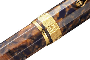 OMAS Paragon Fountain Pen in Blue Saffron with Gold Trim