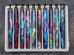 "Pick What You See" Discounted Agackakan Fountain Pens - Silver Trim
