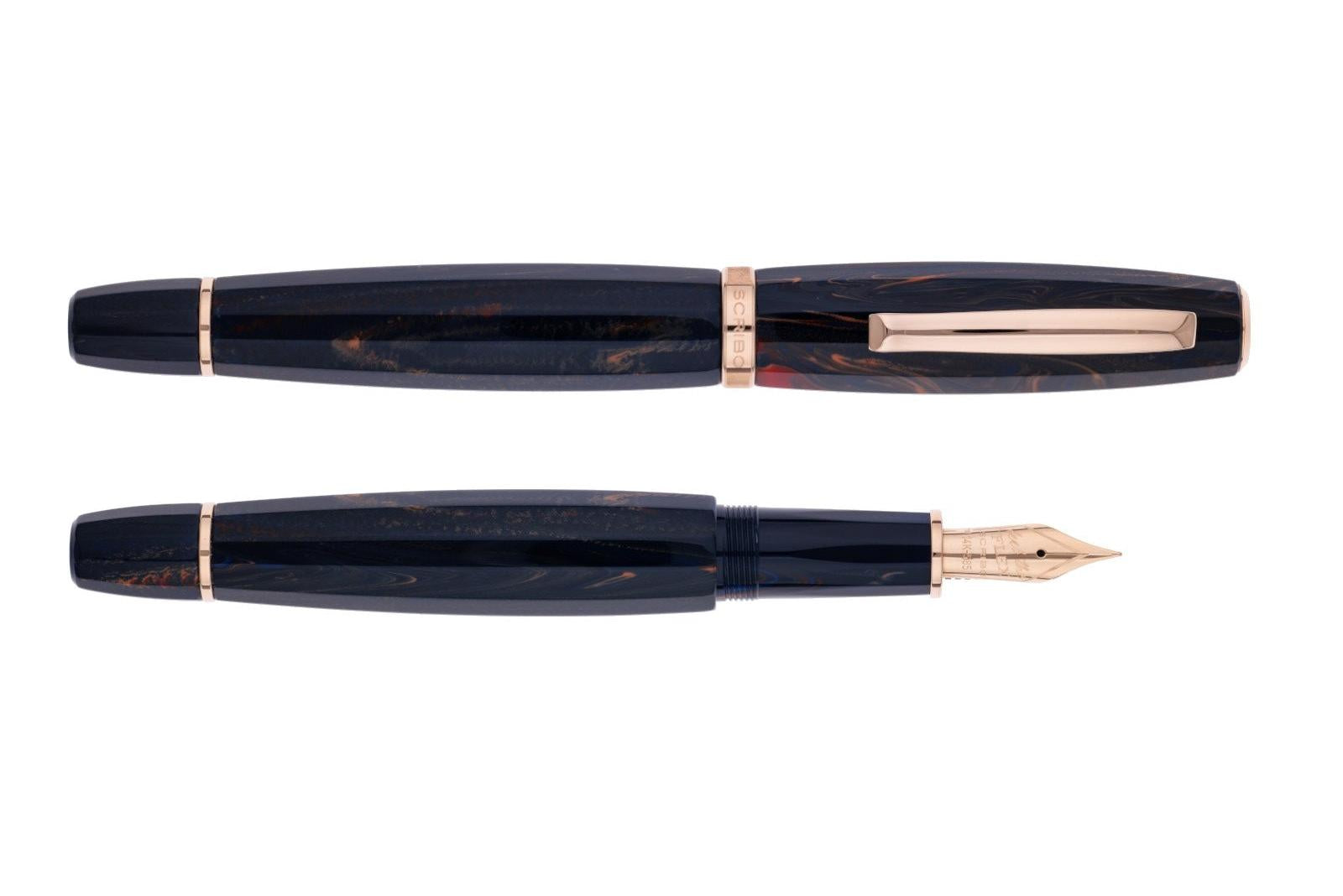 SCRIBO FEEL Ebonite Fountain Pen - Blu Califfo RGT