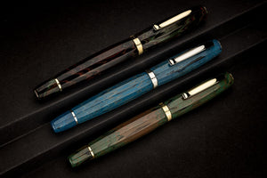 SCRIBO FEEL Ebonite Fountain Pen - Sassi Neri GT