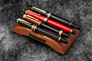 The Pen Arch - Wooden Fountain Pen Stand - Mahogany