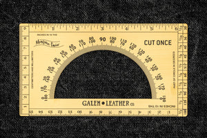 The Rectangle Protractor – Solid Brass Imperial and Metric Ruler with Protractor