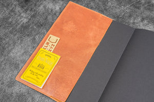 Leather Slim B5 Notebook / Planner Cover - Crazy Horse Tan