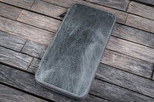 Leather Zippered Hobonichi Weeks Cover - Crazy Horse Smoky