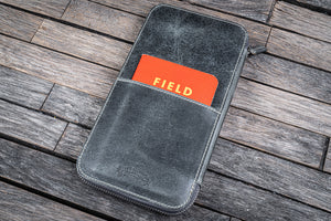 Leather Zippered Hobonichi Weeks Mega Cover - Crazy Horse Smoky