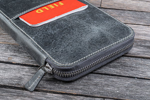 Leather Zippered Hobonichi Weeks Mega Cover - Crazy Horse Smoky