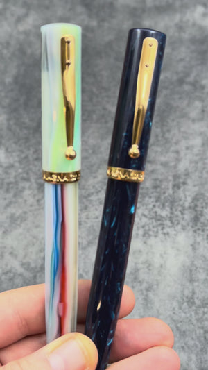 Magna Carta Mag 600 Fountain Pen True Flex Nib - Rainbow Celluloid Acetate