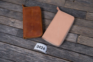 SECONDS Leather Zippered 3 Slots Pen Case - Multiple Colors - 424