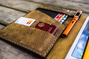 Leather Rhodia A5 Notebook & iPad Mini Cover - Crazy Horse Brown