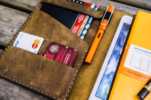 Leather Rhodia A5 Notebook & iPad Mini Cover - Crazy Horse Brown