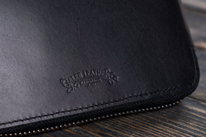 Leather Zippered A5 Leuchtturm1917 Notebook Folio - Black