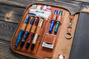 Leather Zippered A5 Leuchtturm1917 Notebook Folio - Brown