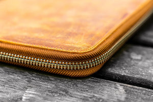 Leather Zippered A5 Leuchtturm1917 Notebook Folio - Crazy Horse Brown