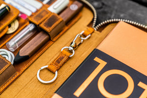 Leather Zippered A5 Leuchtturm1917 Notebook Folio - Crazy Horse Brown