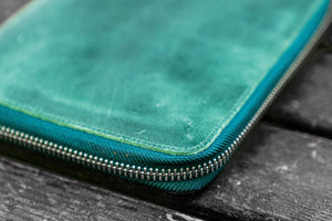 Leather Zippered A5 Leuchtturm1917 Notebook Folio - Crazy Horse Forest Green